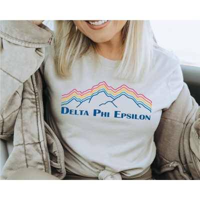 Delta Phi Epsilon Yin-Yang Surf Sorority Hoodie Mineral Wash order Tie Dye | Greek Life Sweatshirt | DPhiE comfy hoodie