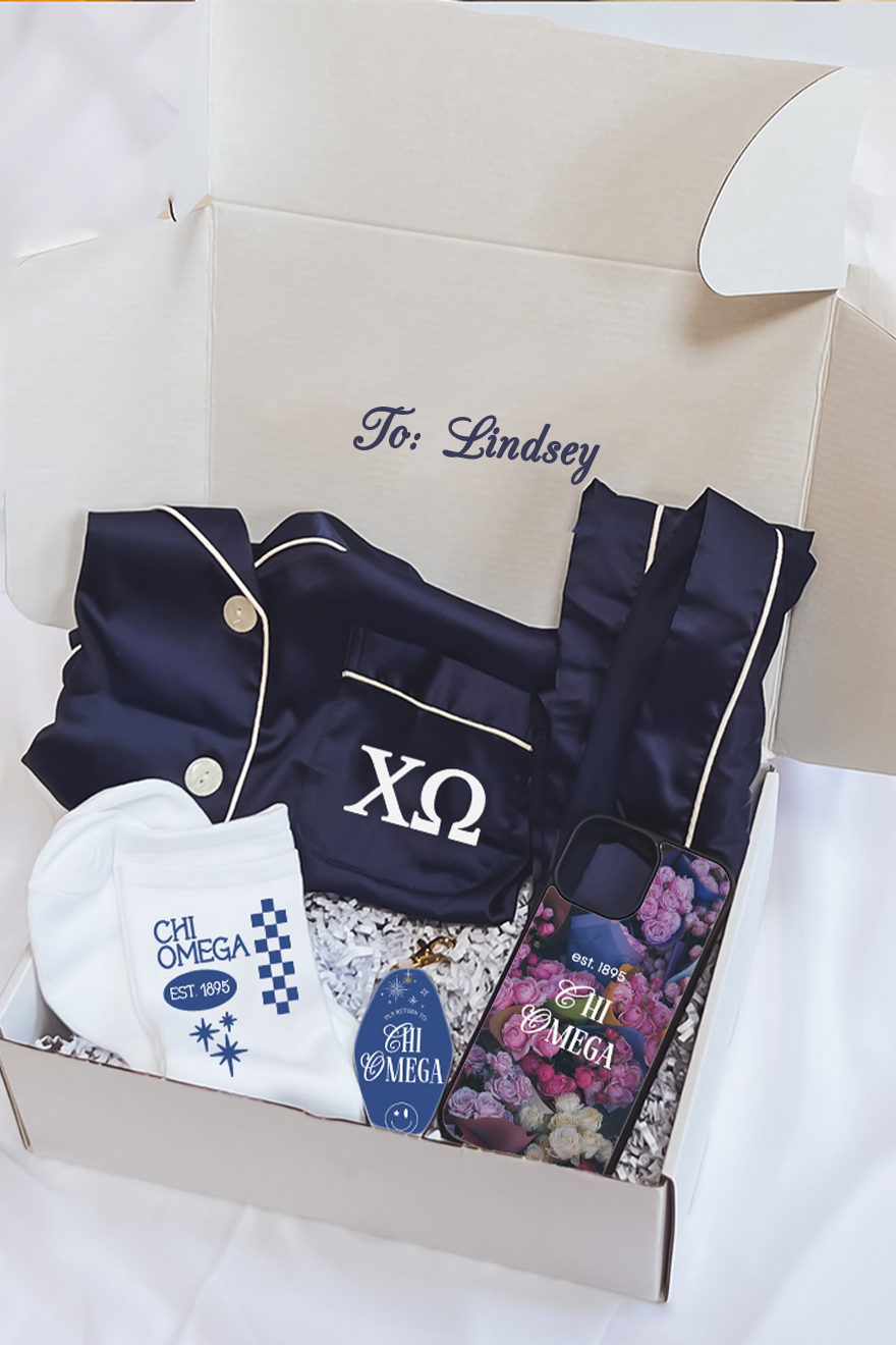 Chi O Creations Navy Pajamas Gift Box