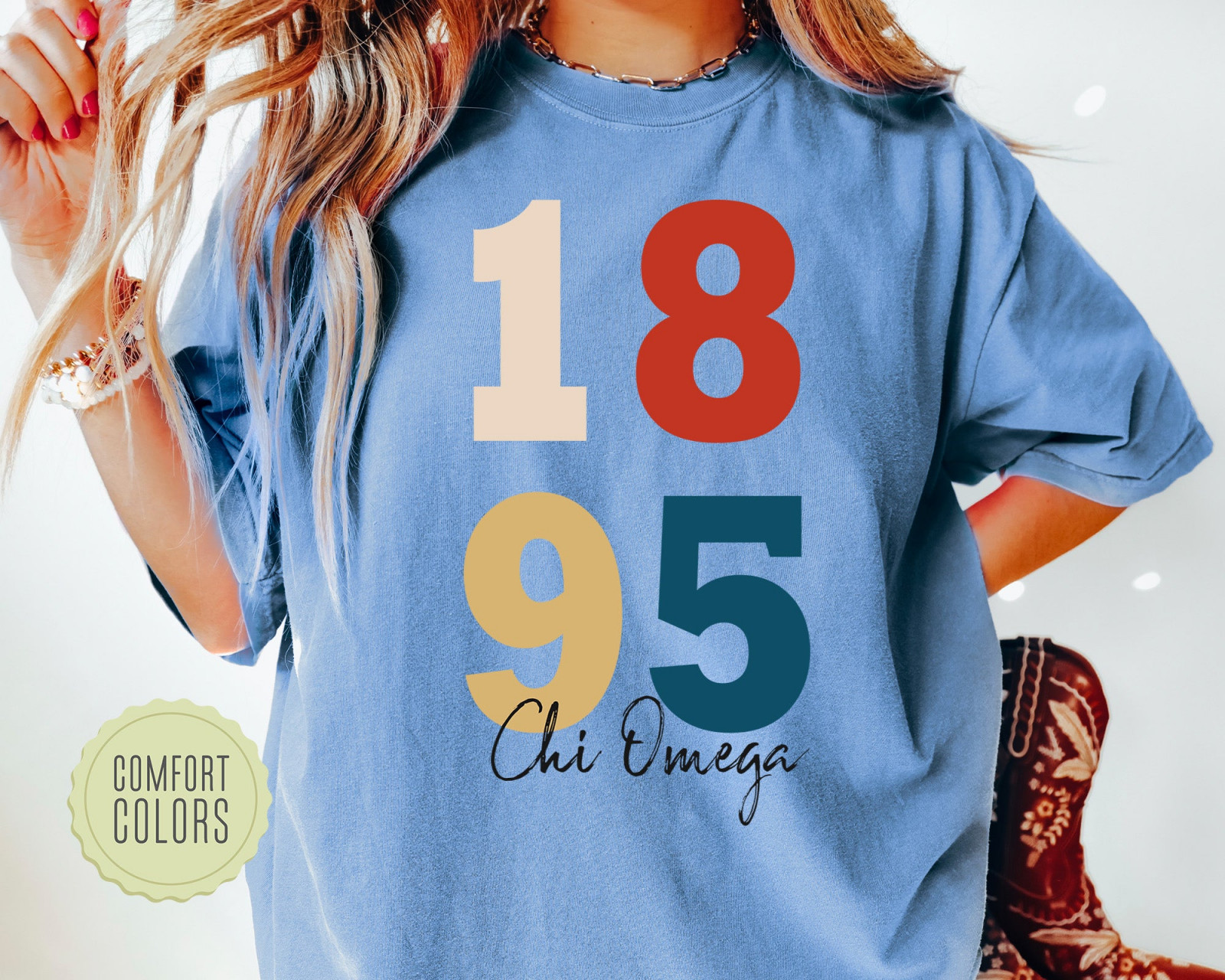 Chi O Creations Colorful and Trendy Comfort Colors Sorority T shirt 190g