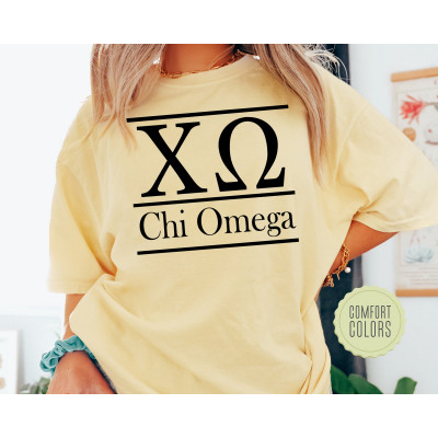 Chi O Creations T Shirt Red and Stacked Shirt Sorority Gift Idea