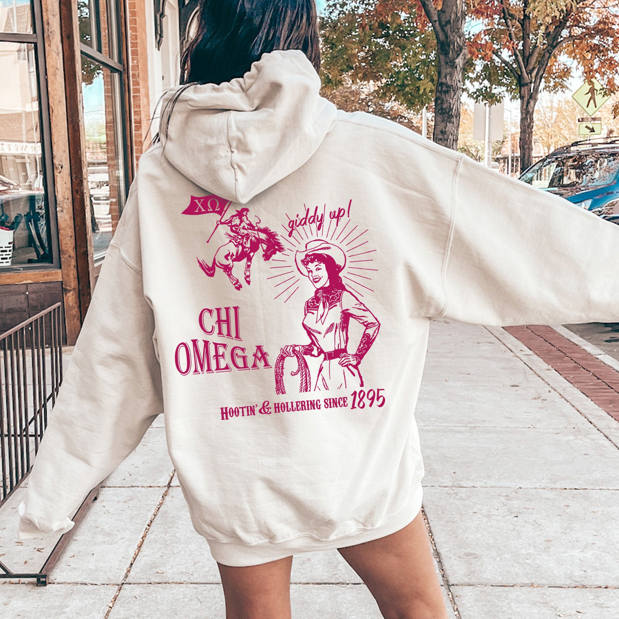 Chi O Creations Giddy Up Sorority Hoodie 36182g