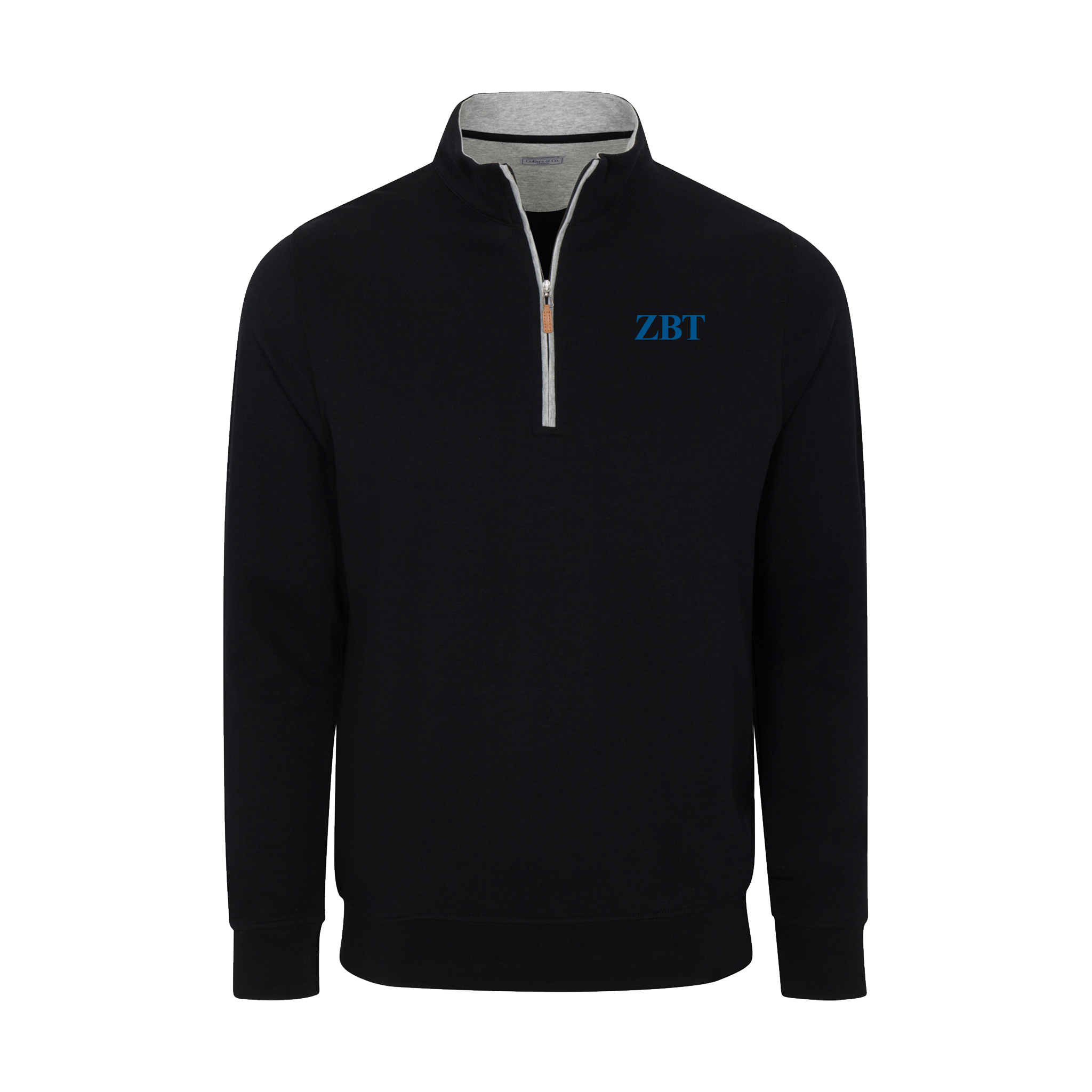 ZBT Shop Black Heather Cloud Cotton Quarter Zip Pullover