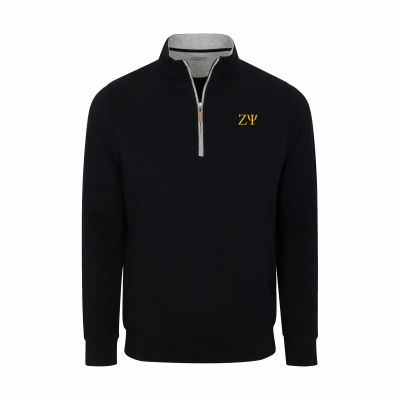 Shop Zeta Psi Black with White Trim Luxury Touch Cotton and