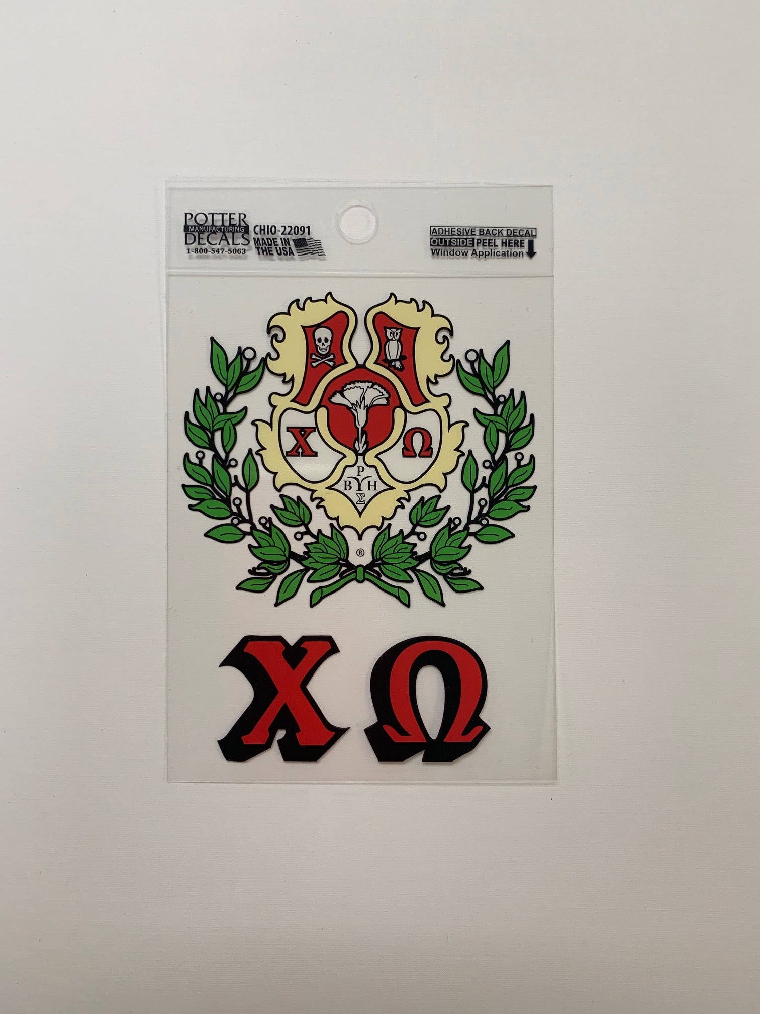 Chi O Creations Crest Decal