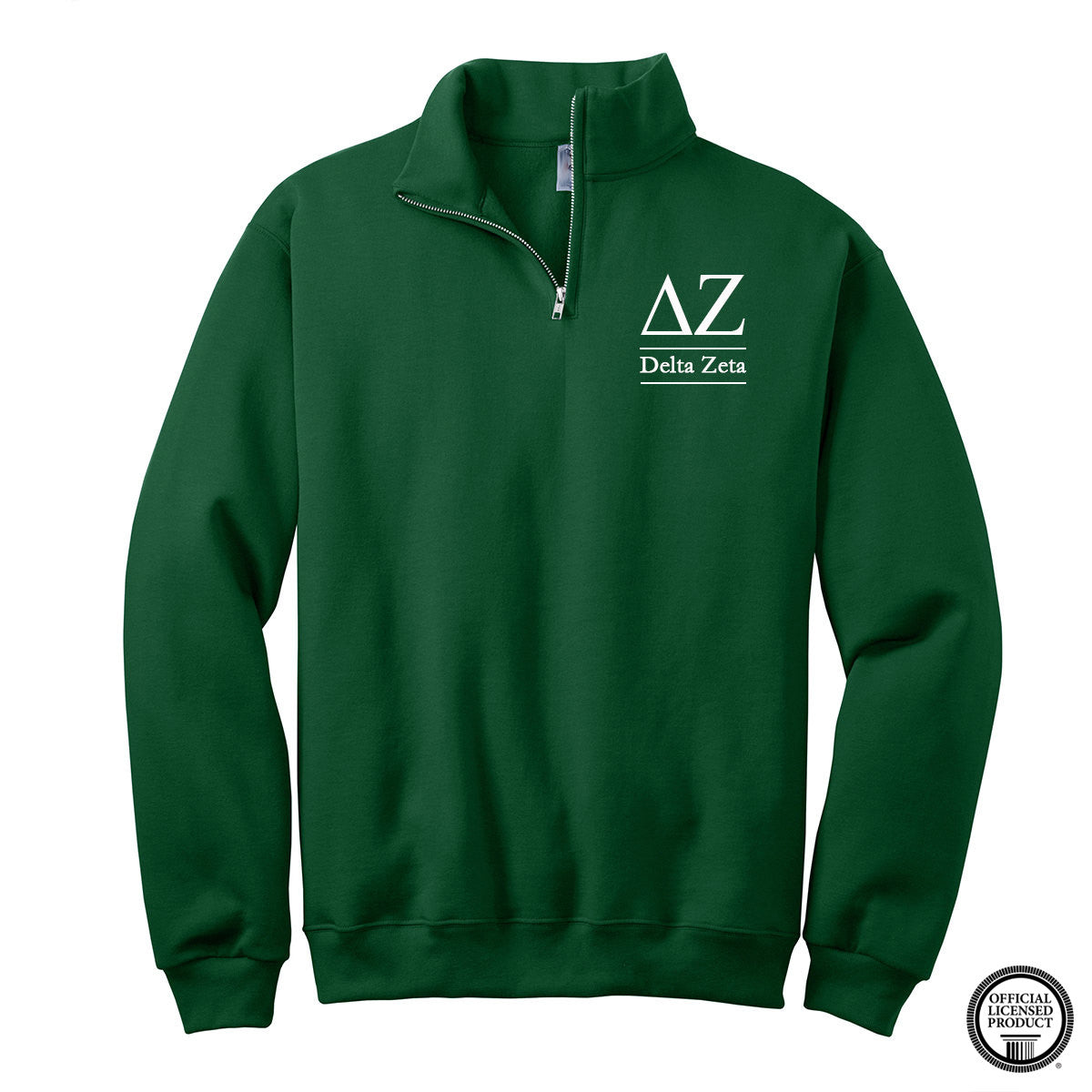 Pull à Capuche Charles River Delta Zeta - Noir - Taille L - 1/4 Zip Brodé